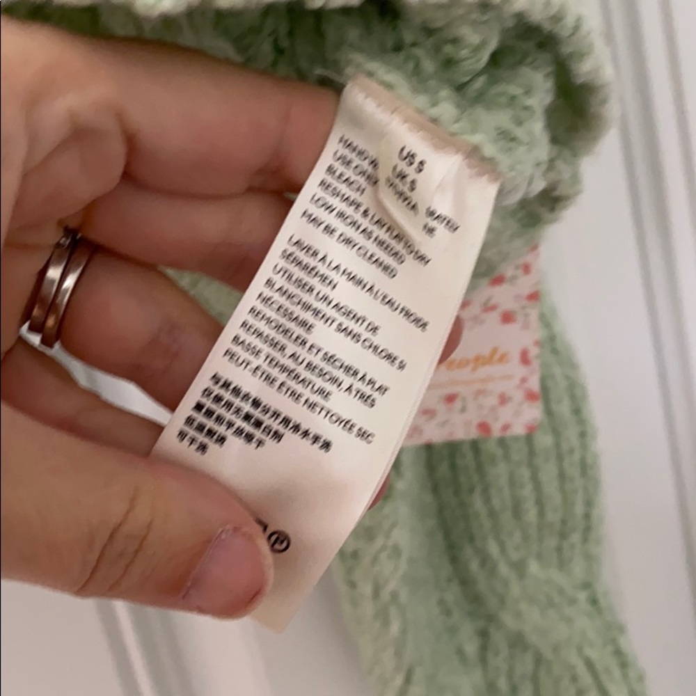 Free People Carousel Sweater Mint Green S NWT - Picture 6 of 7